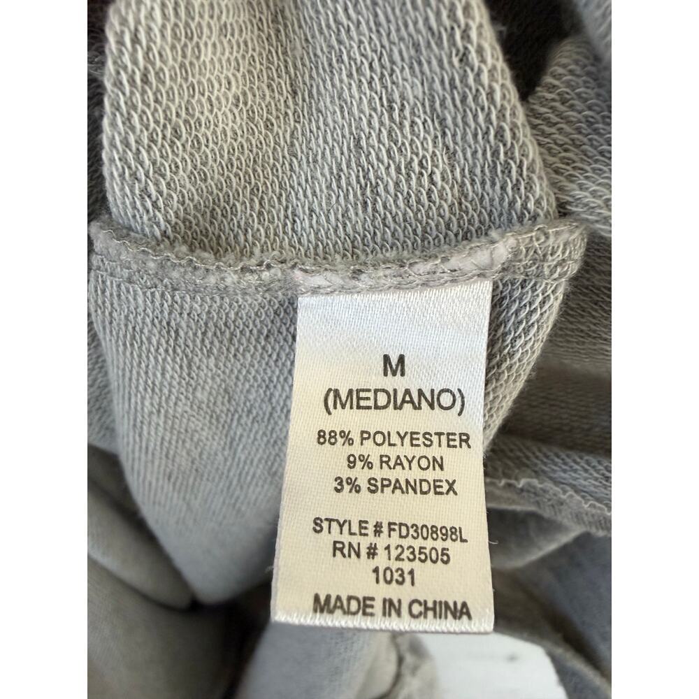 MOD Gray Ruffle Hem Tunic Dress Long Sleeve Casual Mini Dress Size M - Picture 4 of 6